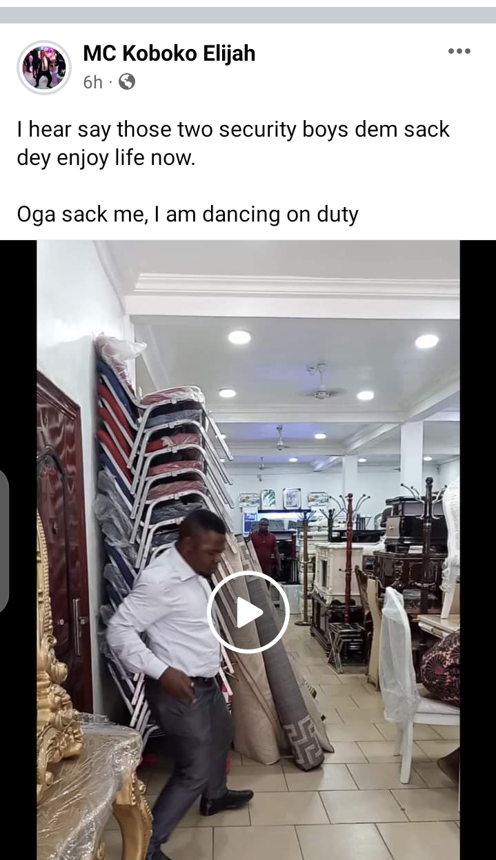 Trending: Nigerian popular Comedian MC Koboko spotted dancing  saying only those who dance at duty post gets scholarship.