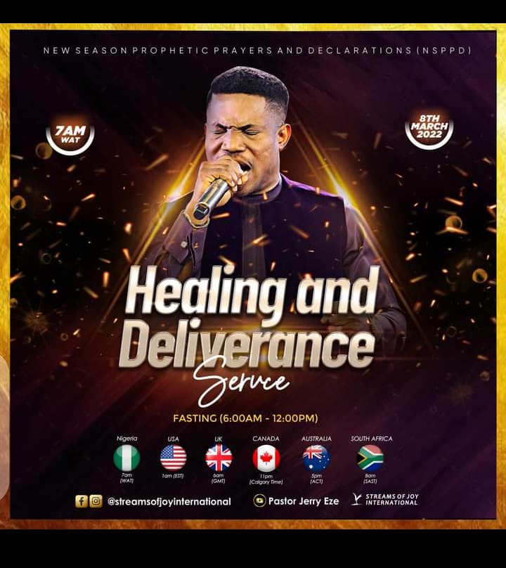 NSPPD Are You sick? Remember what God cannot do dose not exist. Join pastor jerry Eze live this morning by 7am Nigerian Time