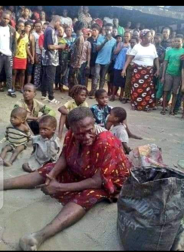 Children allegedly kidnapped by an aged woman have been rescued today at Mango Estate, Elelenwo, Port Harcourt.