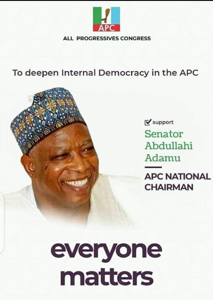 Pastor Reuben Initiative Presidents Campaign Materials to Sen. Adamu Abdulai and endorsed him as their preferred candidate as APC Party National Chairman