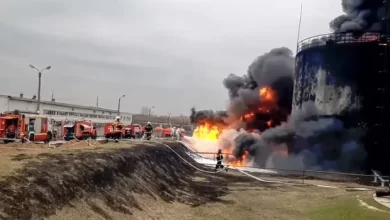 Russia accuses Ukraine of helicopter attack on oil depot in Russian city