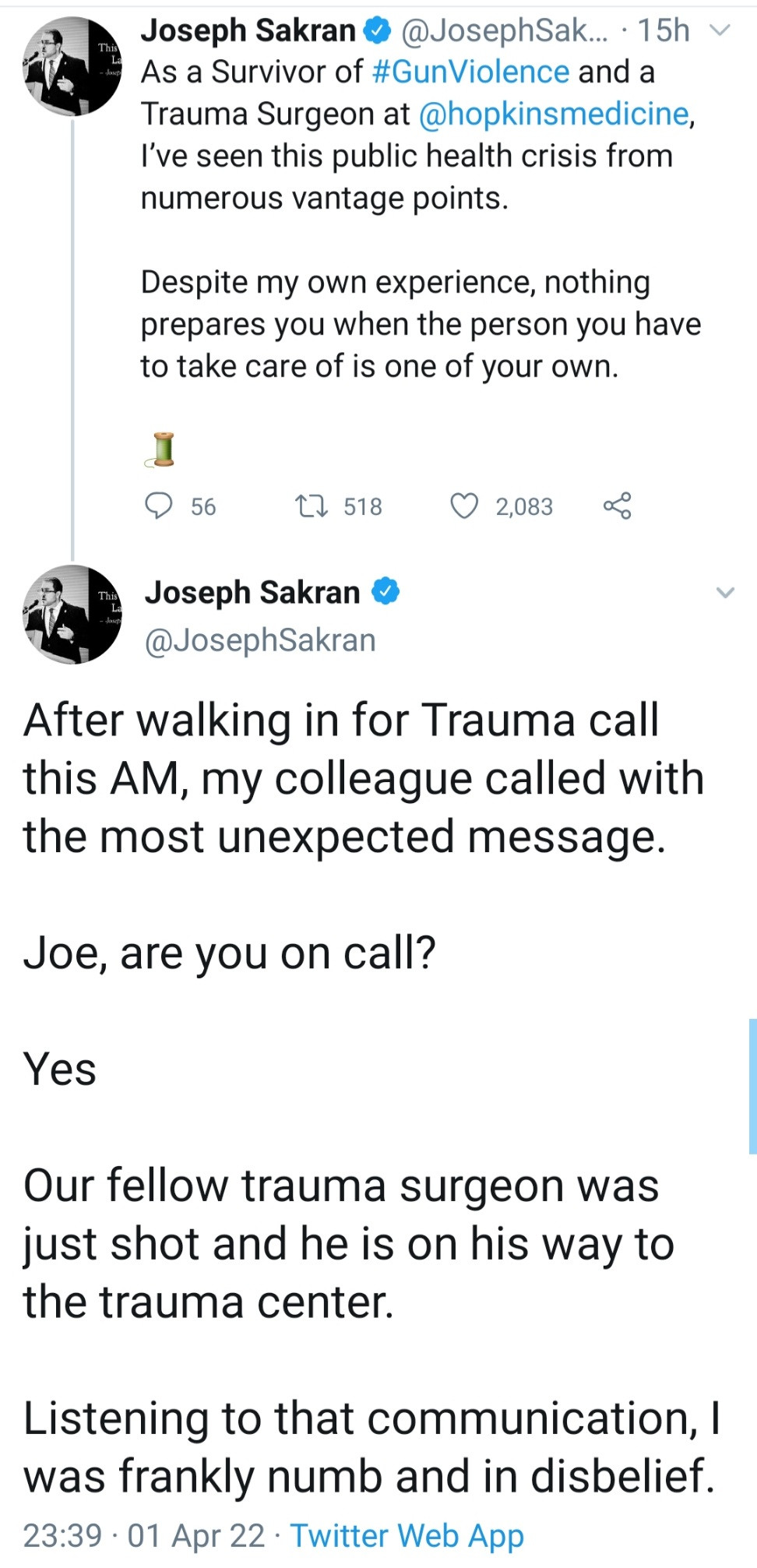 Doctor shot in attempted carjacking while driving to work at the hospital