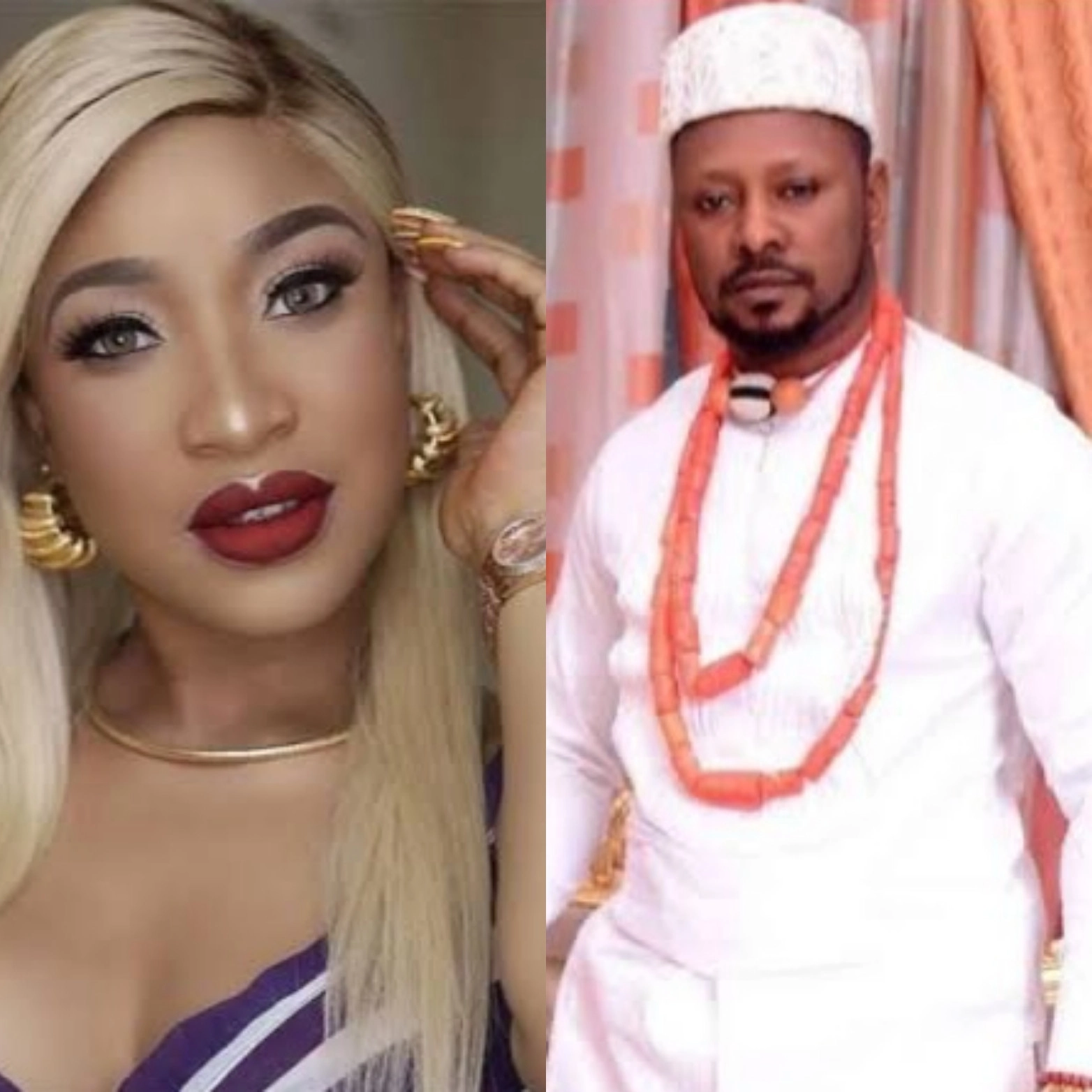 It is your mother that  is........ Tonto Dikeh hits back at Prince Kpokpogri after he called her 'ashawo'