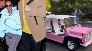 Pete Davidson drives Kim Kardashian’s Car given to her as xmas gift by her mum (photos)