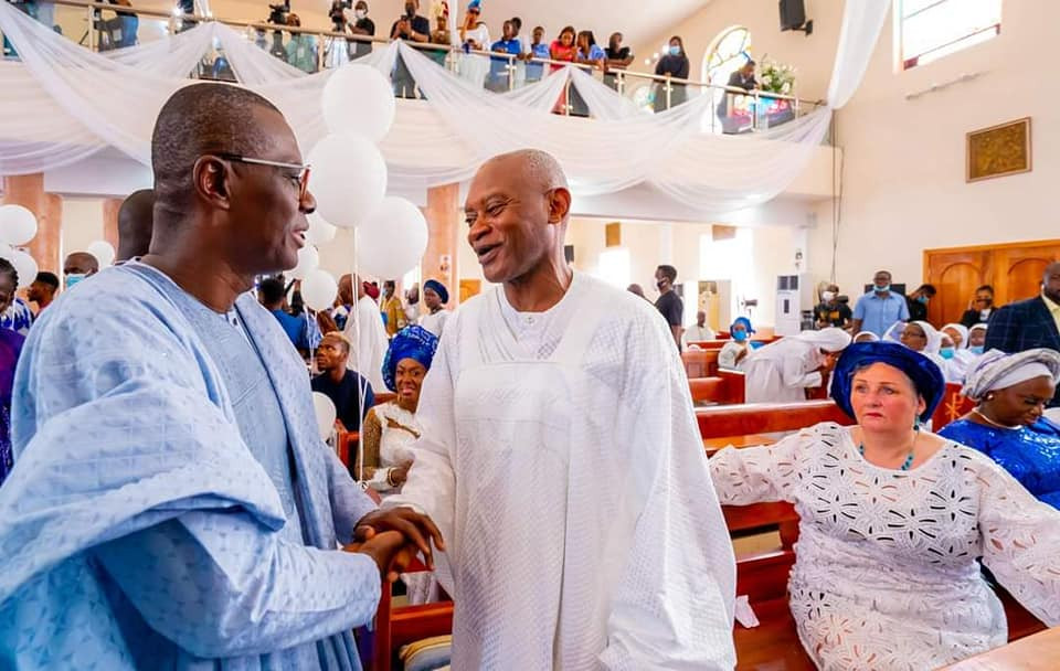Obasanjo, Osinbajo, Sanwo-Olu, Fayemi, Obaseki, Emefiele, Saraki, Dangote, others at billionaire businessman, Femi Otedola's mum's 90th birthday party (photos)