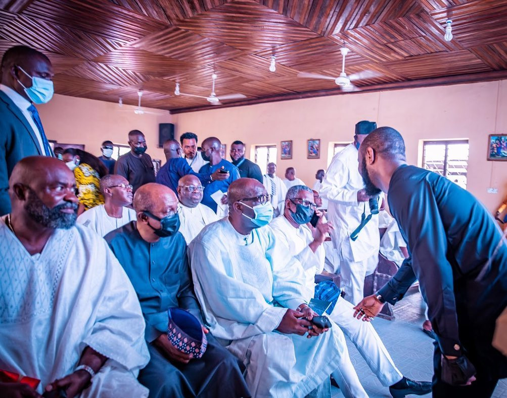Obasanjo, Osinbajo, Sanwo-Olu, Fayemi, Obaseki, Emefiele, Saraki, Dangote, others at billionaire businessman, Femi Otedola's mum's 90th birthday party (photos)