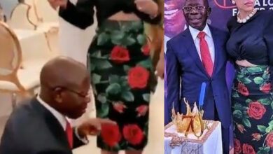 Adams Oshiomhole shows off his dancing skills as he rocks with wife Lara at his 70th birthday celebration (photos/video)