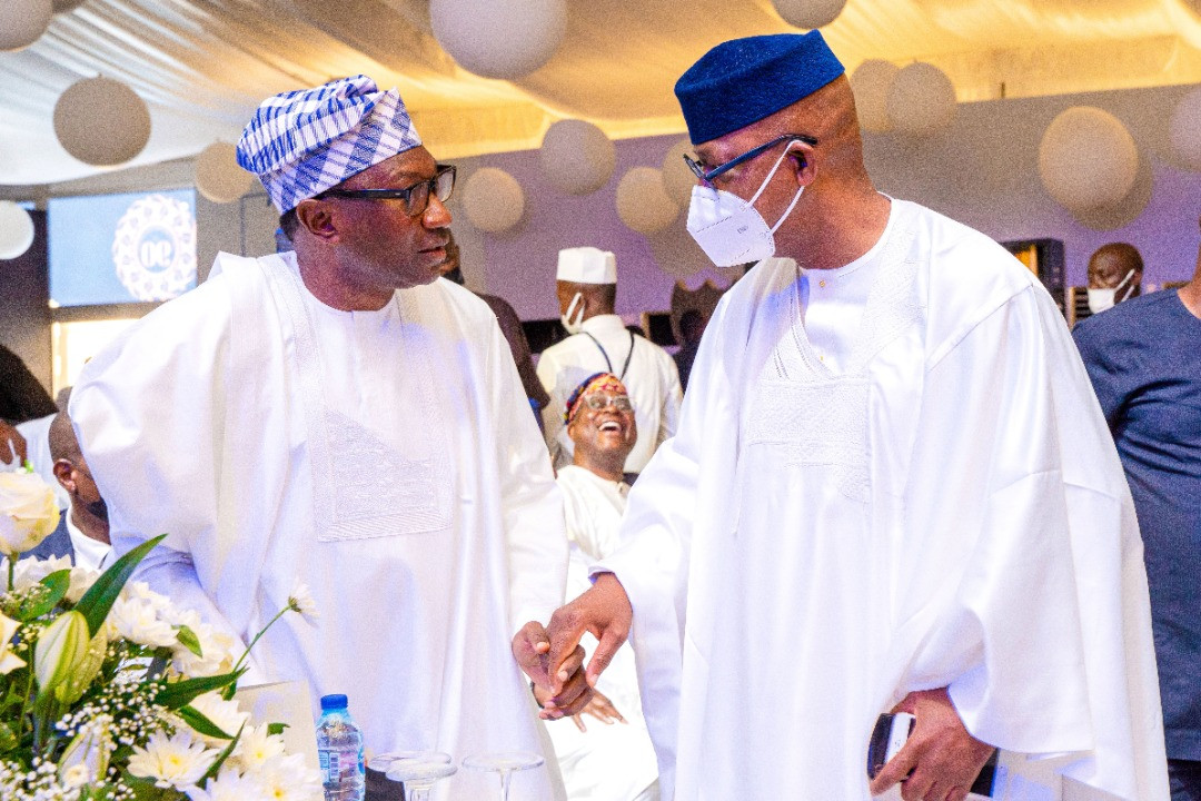 Obasanjo, Osinbajo, Sanwo-Olu, Fayemi, Obaseki, Emefiele, Saraki, Dangote, others at billionaire businessman, Femi Otedola's mum's 90th birthday party (photos)