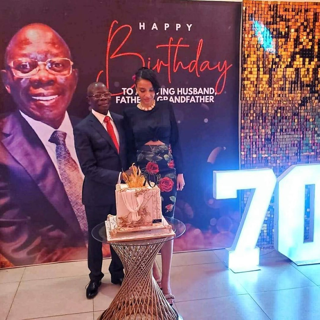 Adams Oshiomhole shows off his dancing skills as he rocks with wife Lara at his 70th birthday celebration (photos/video)