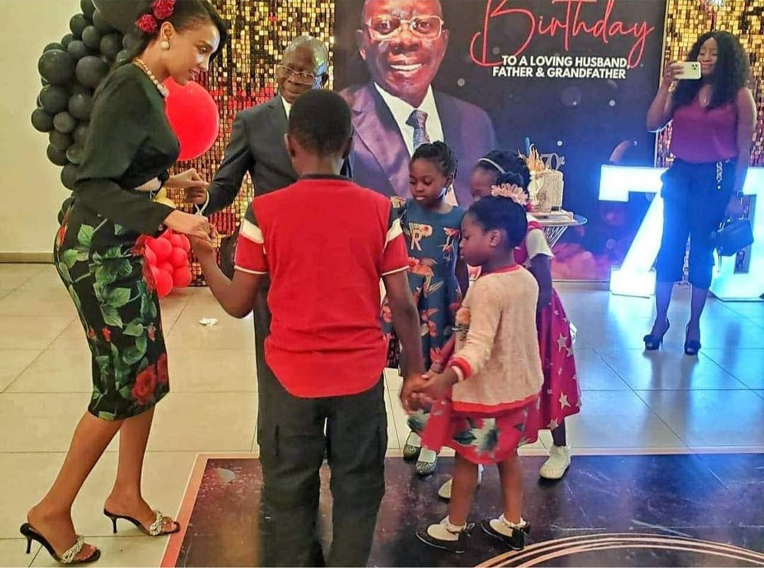 Adams Oshiomhole shows off his dancing skills as he rocks with wife Lara at his 70th birthday celebration (photos/video)