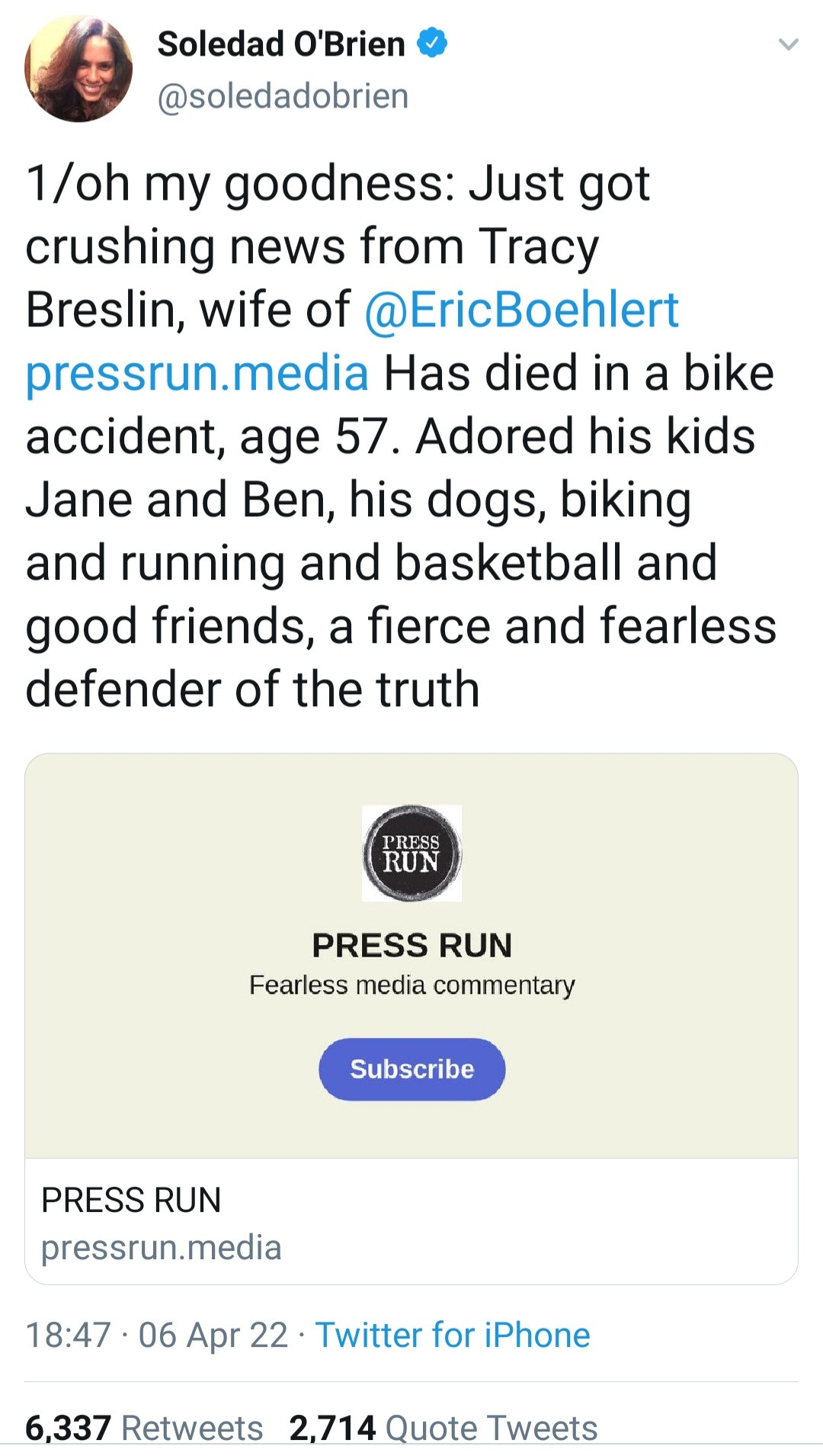 Hilary Clinton leads tribute as popular writer and media analyst Eric Boehlert is killed by train in New Jersey