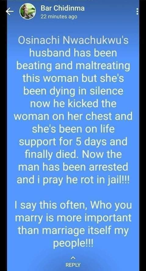 So that unreasonable human being finally put off a shining light - Gospel singer, Frank Edwards speaks on Osinachi Nwacukwu's passing