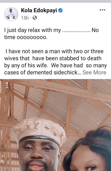 "I have never seen any man with 2 or 3 wives stabbed to death - Nigerian activist, Kola Edokpayi says as he calls on churches to adopt polygamy