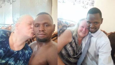“I can hardly keep up with her” – 35-year-old Kenyan man praises s3xual prowess of his 70-year-old American wife
