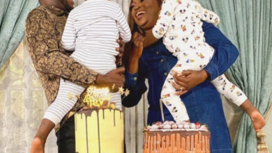 Don’t let anyone spoil your vibes” JJC Skillz writes in support of wife Funke Akindele after his son called Funke out online saying she is not the way people see her that she is……..