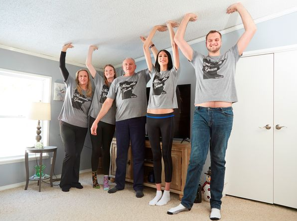 Meet the world's tallest family with the shortest member standing at 6ft 3