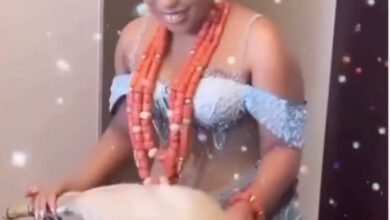 Rita Dominic steps out for her first outing at her traditional wedding ceremony in Imo State (video)
