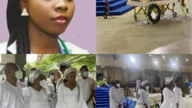 Photos from the funeral of Chinelo Megafu, medical doctor killed in Abuja-Kaduna train attack