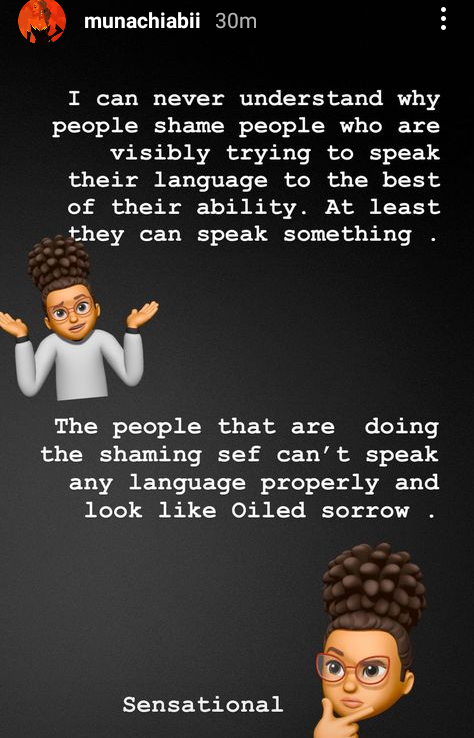 At least I can speak something" - Former beauty queen, Munachi Abii reacts after being shamed for not speaking fluent Igbo