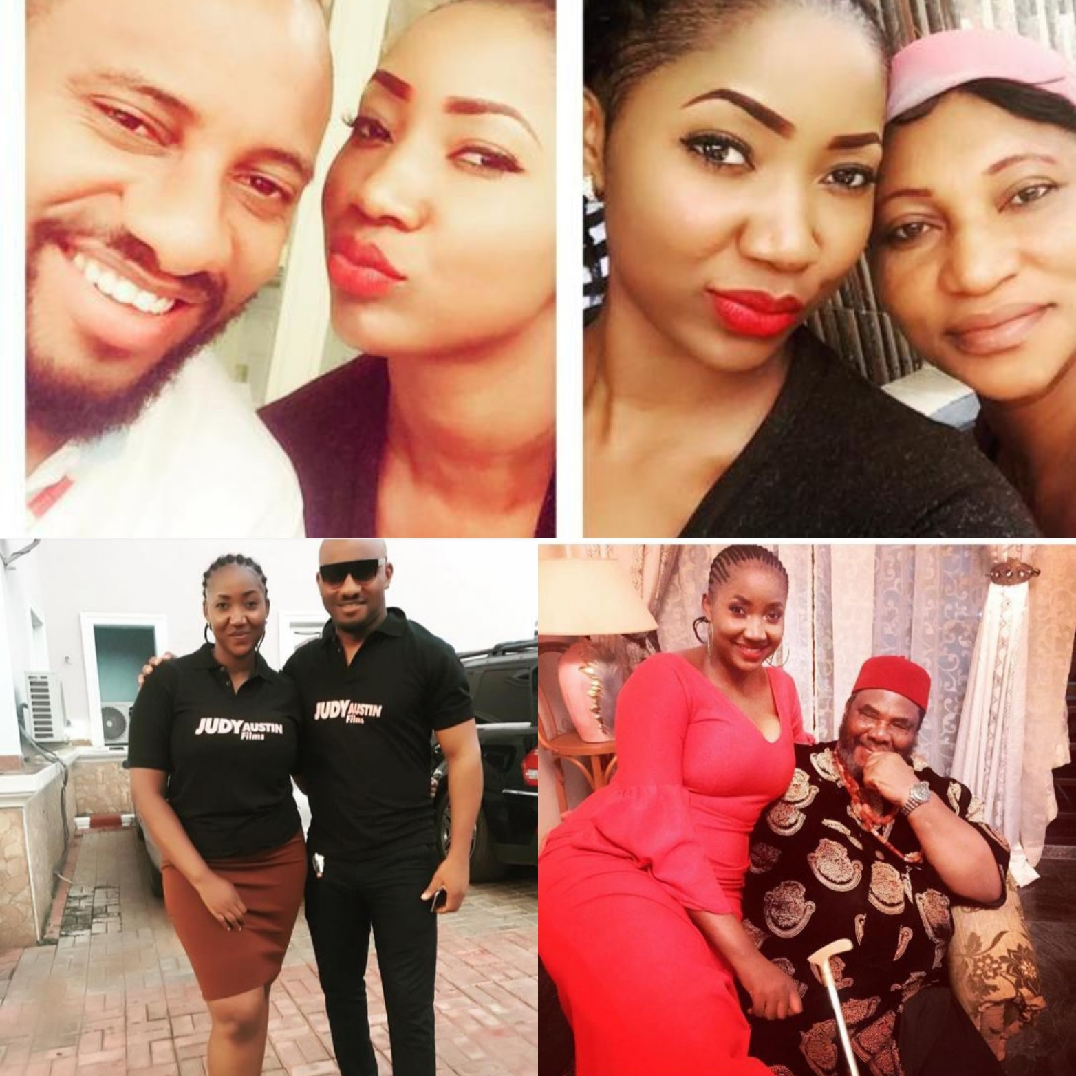 Old photos show Judy Austin Muoghalu posing with Yul Edochie and his father as far back as 2016, with her calling the actor her "best friend" and "teacher"