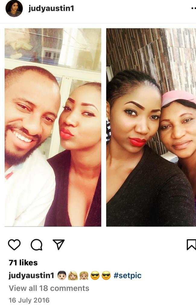 Old photos show Judy Austin Muoghalu posing with Yul Edochie and his father as far back as 2016, with her calling the actor her "best friend" and "teacher"