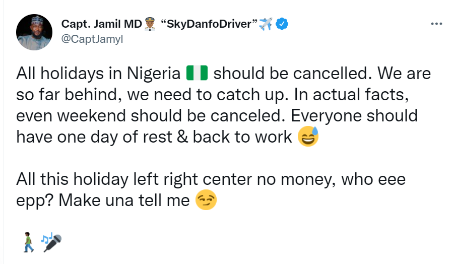 All holidays in Nigeria should be cancelled - Dangote's son-in-law, Jamil Abubakar
