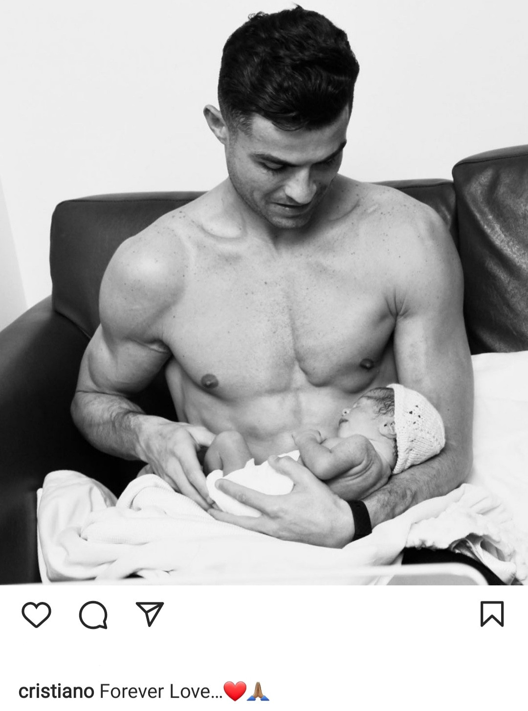 Forever love" Cristiano Ronaldo writes as he shares photo of newborn