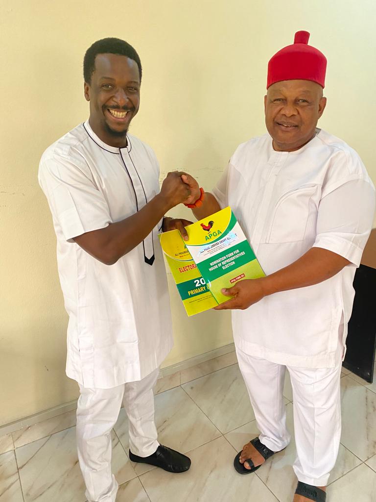 House of Representatives: Uche Okonkwo Obtains APGA Nomination Form Idemili North and South*