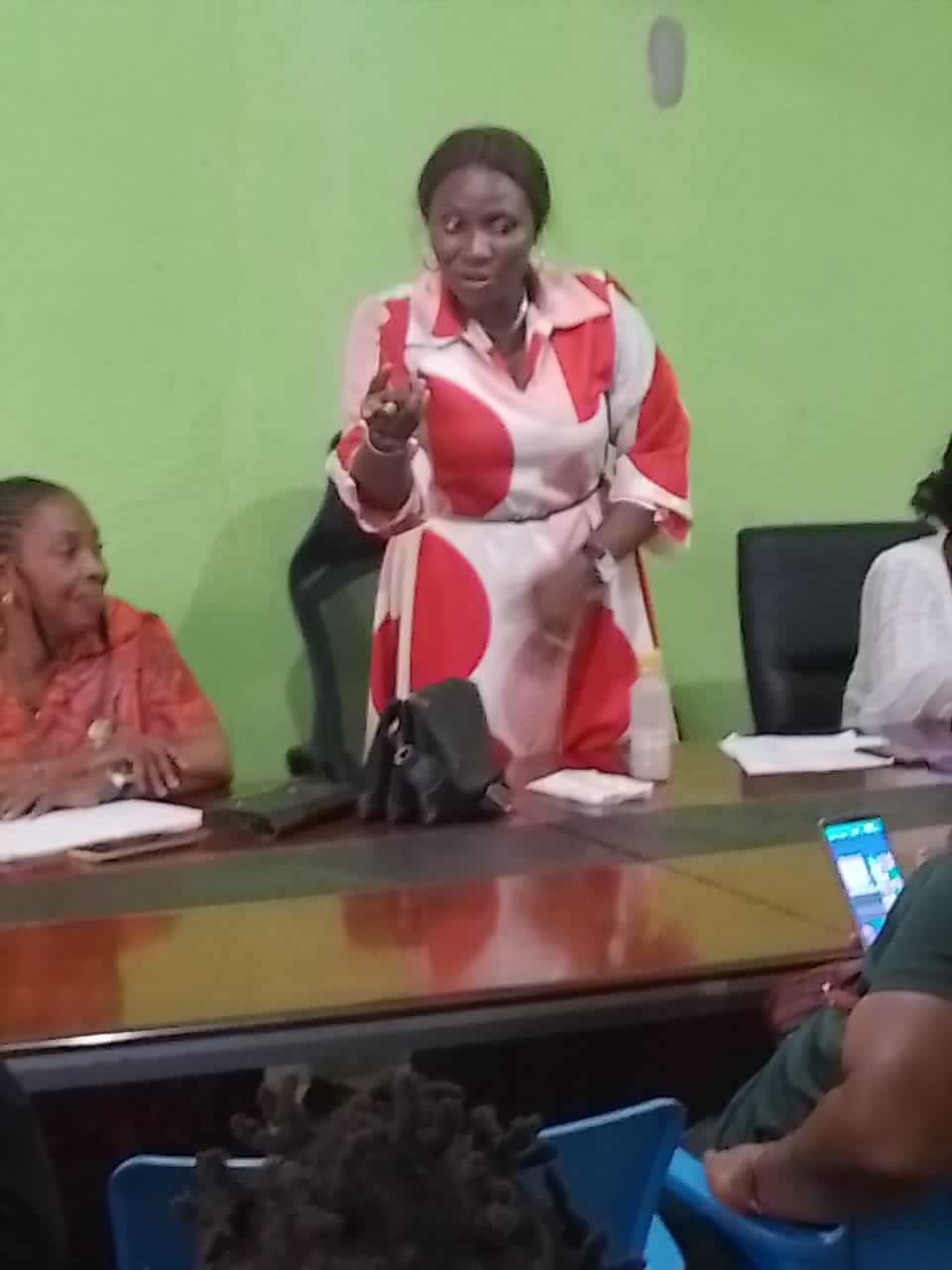 THE STATE WOMEN LEADER OF THE PASTOR REUBEN INITIATIVE FOR GOOD LEADERSHIP AND ACCOUNTABILITY PST ESTHER MARTINS MEET VARIOUS WOMEN WINGS AHEAD OF THE OPERATION SHOW YOUR PVC CAMPAIGN AT THE STATE SECRETARIAT.