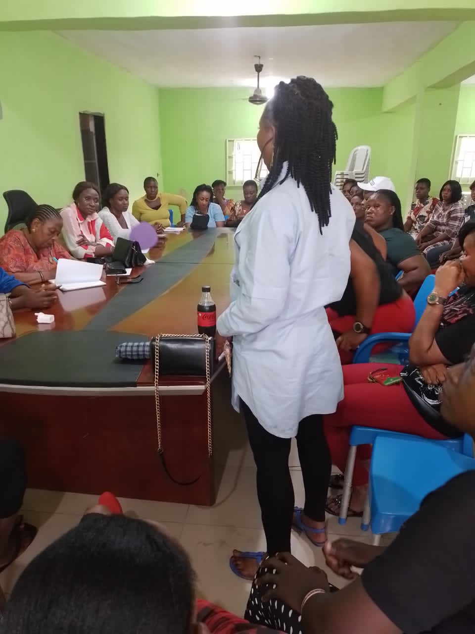 THE STATE WOMEN LEADER OF THE PASTOR REUBEN INITIATIVE FOR GOOD LEADERSHIP AND ACCOUNTABILITY PST ESTHER MARTINS MEET VARIOUS WOMEN WINGS AHEAD OF THE OPERATION SHOW YOUR PVC CAMPAIGN AT THE STATE SECRETARIAT.