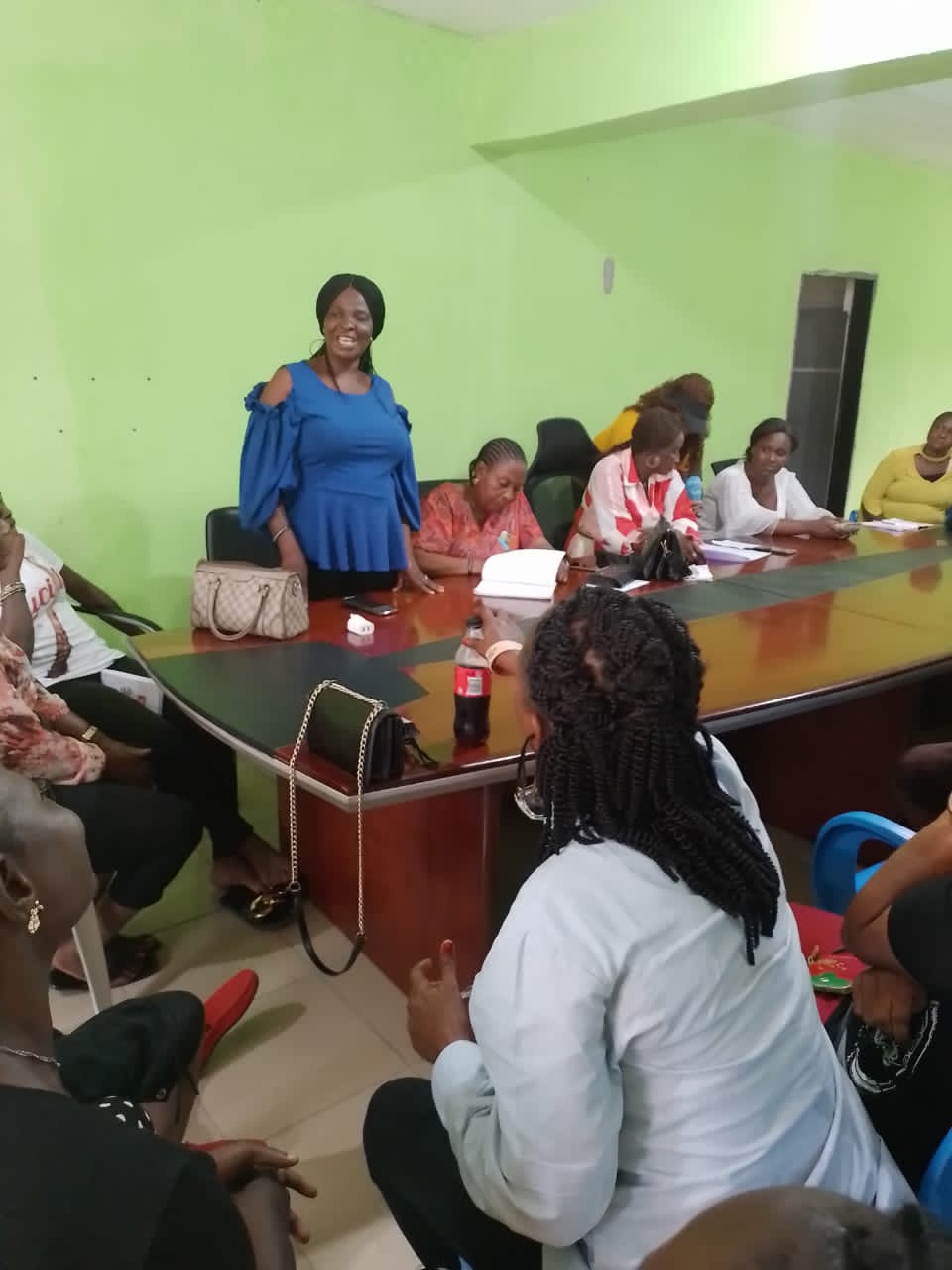 THE STATE WOMEN LEADER OF THE PASTOR REUBEN INITIATIVE FOR GOOD LEADERSHIP AND ACCOUNTABILITY PST ESTHER MARTINS MEET VARIOUS WOMEN WINGS AHEAD OF THE OPERATION SHOW YOUR PVC CAMPAIGN AT THE STATE SECRETARIAT.