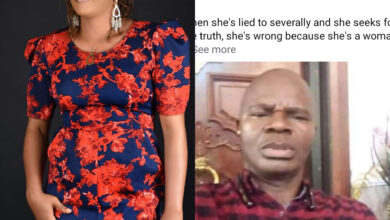 When a woman says what hurts her in her marriage, she’s wrong because she is a woman please say no to Domestic Violence   (Bridget Sorbari Ndiomu)