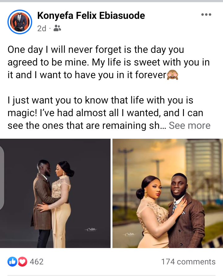 Fiancée to  Ex Miss Nollywood international Sonia Sunday expresses love as Marriage draw closer