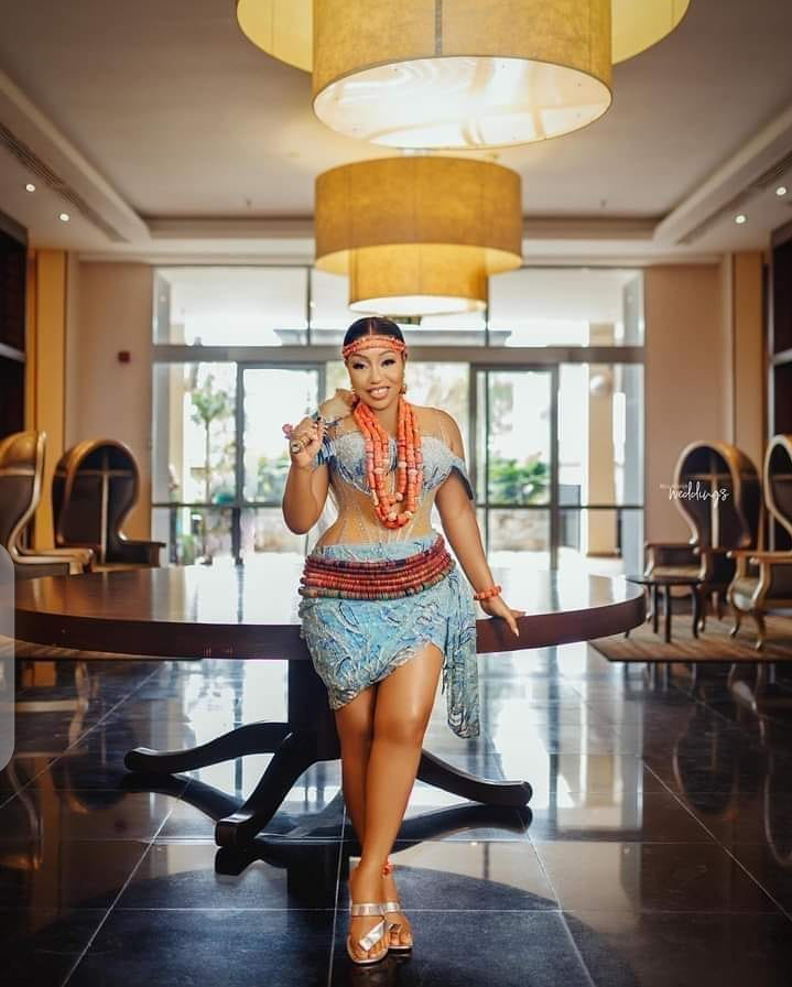 Rita Dominic steps out for her first outing at her traditional wedding ceremony in Imo State (video)