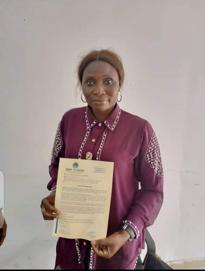 PST ESTHER MARTINS RECEIVES NOMINATION LETTER OF AWARD FOR HER SELFLESS SERVICE TO HUMANITY