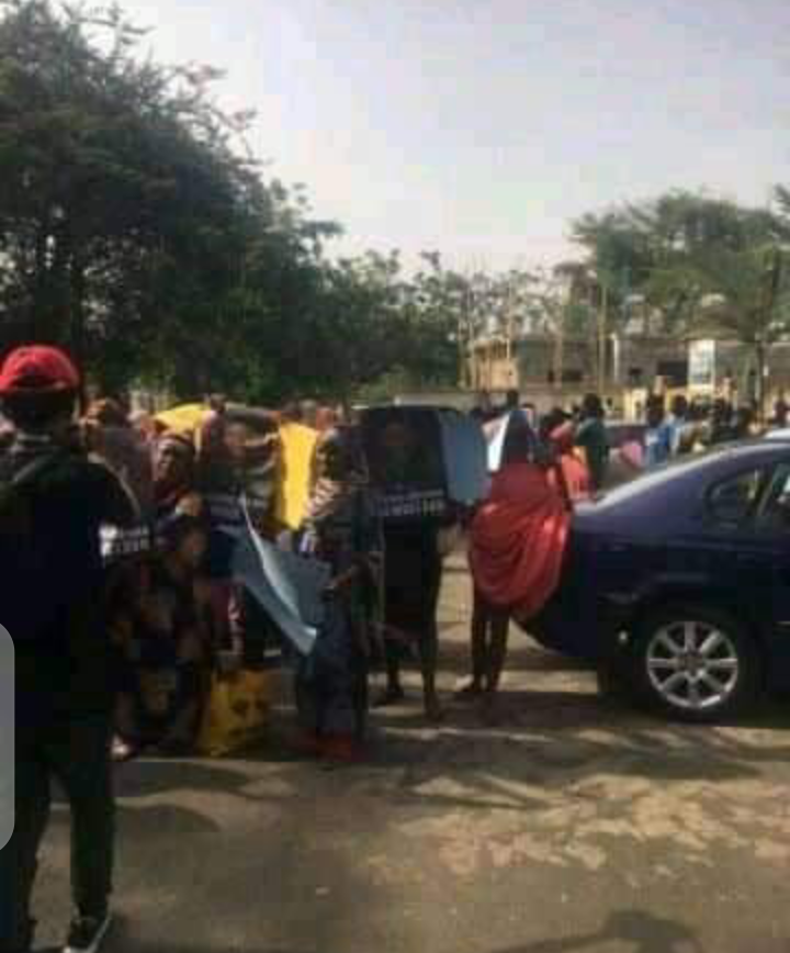 Breaking news: Protesters Storm Jonathan's Private office, ask him to declare for the presidential race.