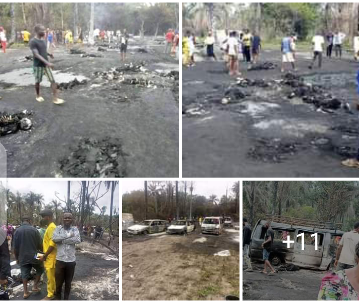 Over 100 Persons Feared Dead As Explosion Guts Illegal Oil Bunkering Sites At Abaezi Forest Ohaji/Egbema LGA, Imo State.