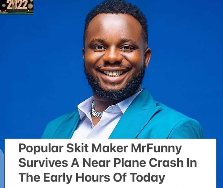 Popular Instagram Skit Maker And Comedian Mrfunny Emmanuel Just Survives A Near Auto Crash