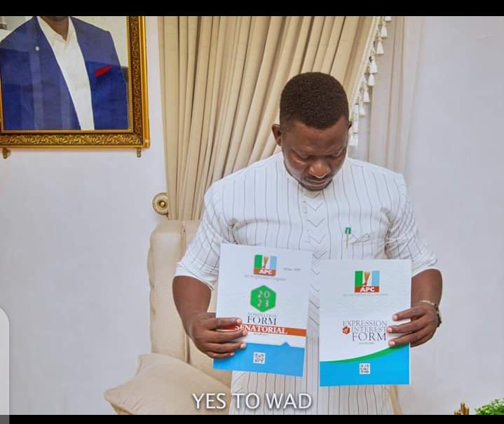 Hon wilson Ayakpo of APC Officially pick his intent form to contest the forthcoming Bayelsa West Senatorial seat
