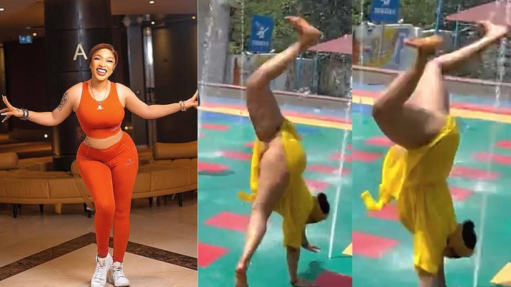 Tontoh Dikeh open up her body wearing nothing trying to......