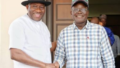PHOTOS: Gov Ortom visits Jonathan in Abuja