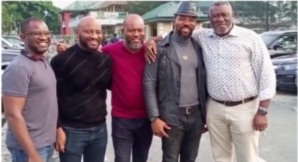 Actor Yul Edochie shares a video of him and his brothers posing for photos (video)