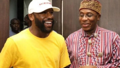 Floyd Mayweather meets Rotimi Amaechi as he visits Nigeria, promises to build boxing academy