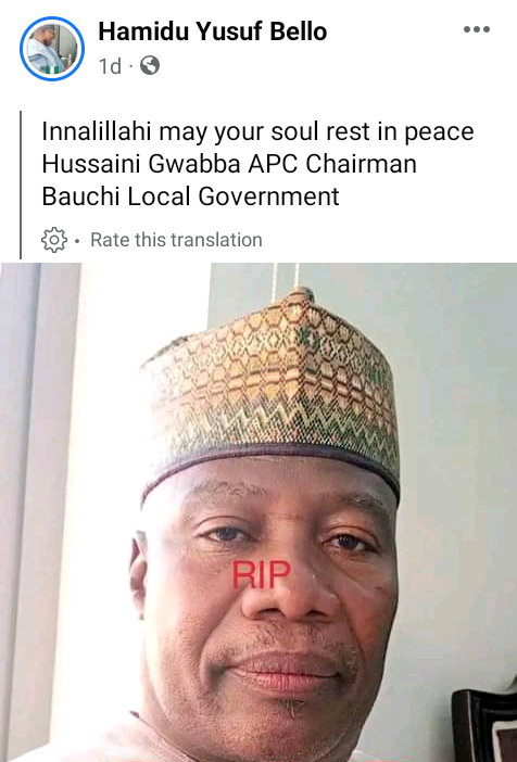 JUST IN: APC chairman dies in Hotel room, three suspects arrested