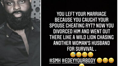 You left your marriage because your spouse cheated and now chasing another woman’s husband for survival – Fashion designer Yomi Casual drops shade