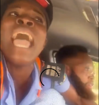 Help me" Policewoman cries out as a driver zooms off with her in his car after she entered 'without permission' (video)
