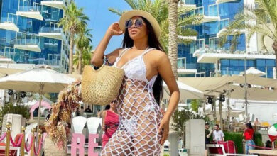 Fashion Designer, Yomi Casual’s wife, Grace, flaunts her bikini bod (photos)
