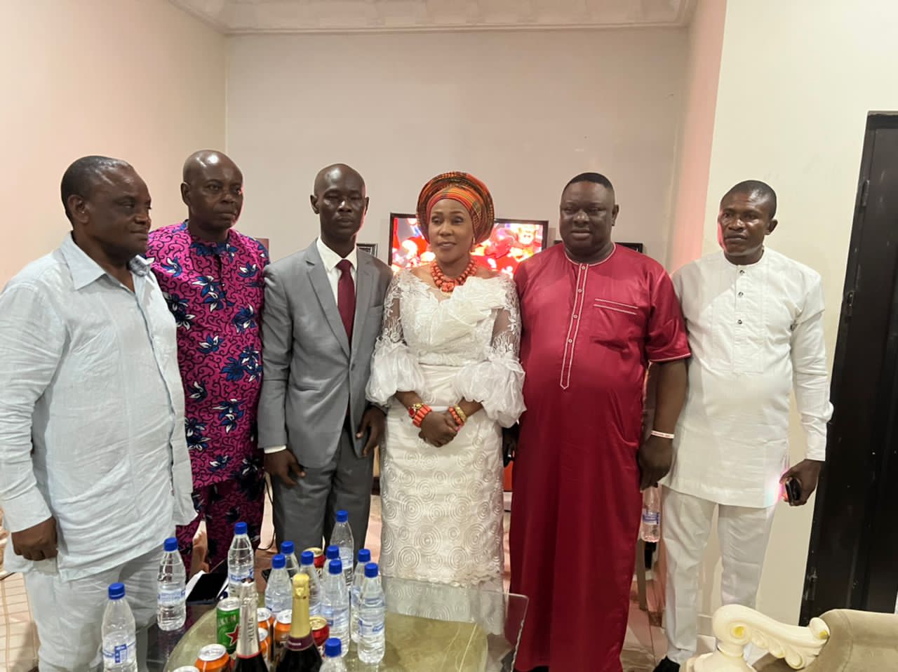 Pastor Reuben Wilson receives in audience a Bayelsa Central Senatorial Aspirant Barr. Julie Okah Donli as part of her consultations