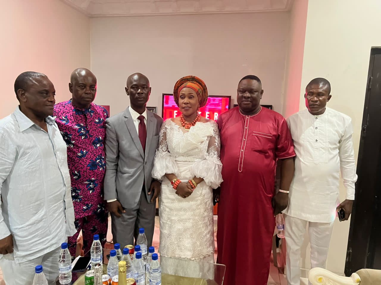 Pastor Reuben Wilson receives in audience a Bayelsa Central Senatorial Aspirant Barr. Julie Okah Donli as part of her consultations