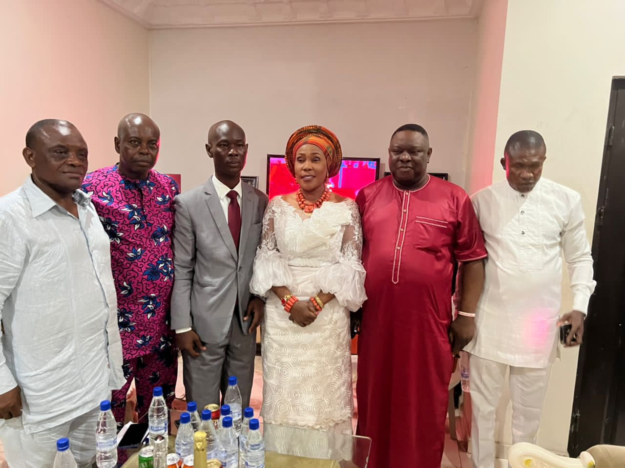 Pastor Reuben Wilson receives in audience a Bayelsa Central Senatorial Aspirant Barr. Julie Okah Donli as part of her consultations